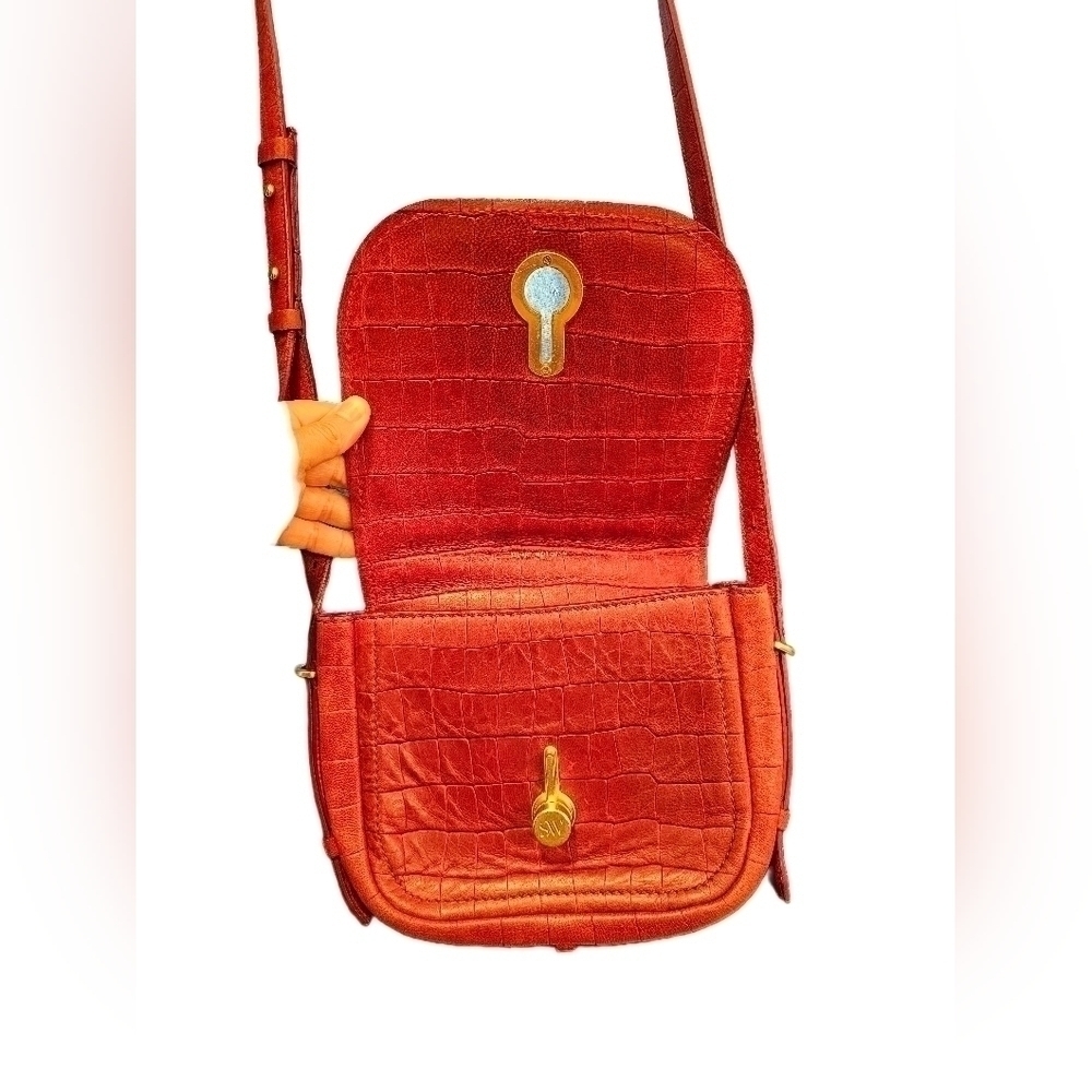 Stuart Weitzman Red crossbody purse. - Picture 7 of 9